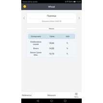 Результаты исследования пшеницы отображаются на экране планшета